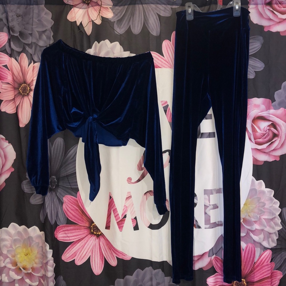 Royal blue two-piece set